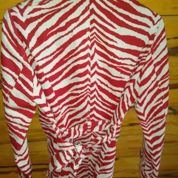 Bentley A. Red Zebra look Peacoat Jacket - Picture 2 of 7